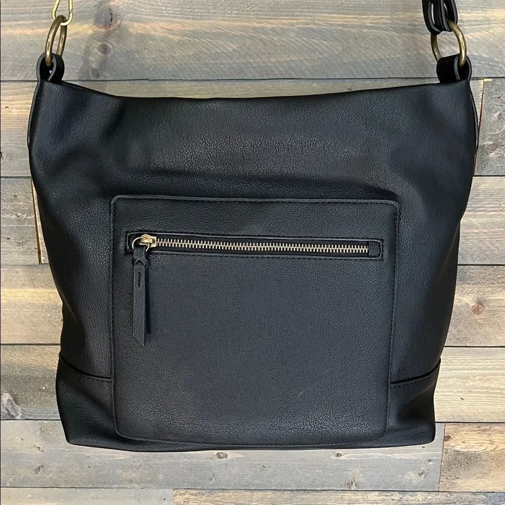 New Style & Co Hudsonn Convertible Hobo Bag in Black